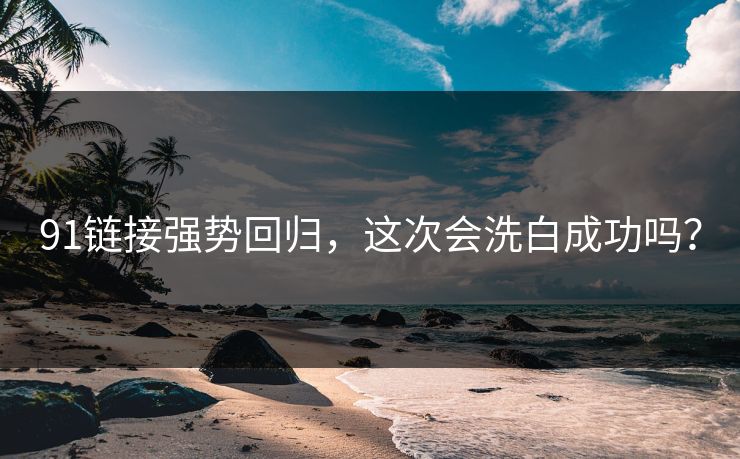 91链接强势回归，这次会洗白成功吗？