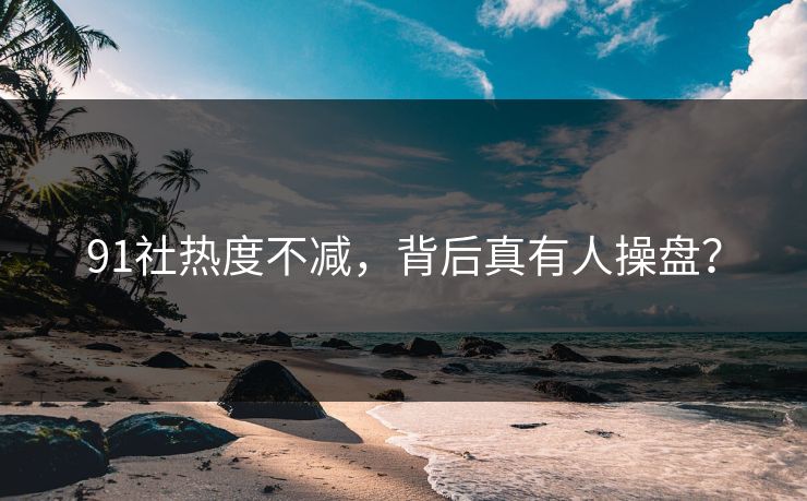 91社热度不减，背后真有人操盘？
