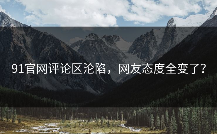91官网评论区沦陷，网友态度全变了？